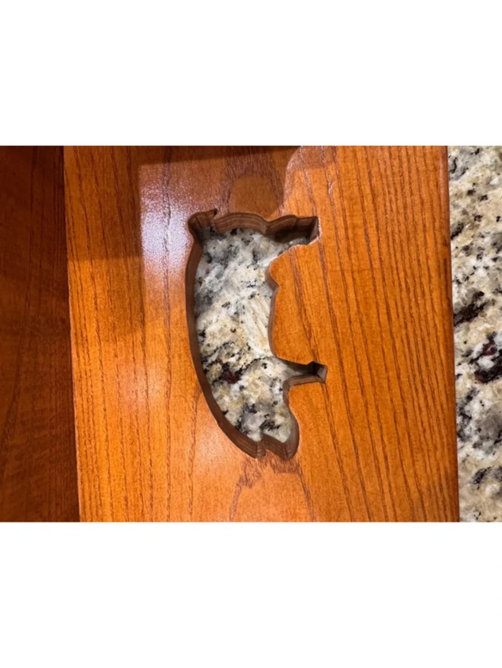One of a kind vintage pig cutout shelf